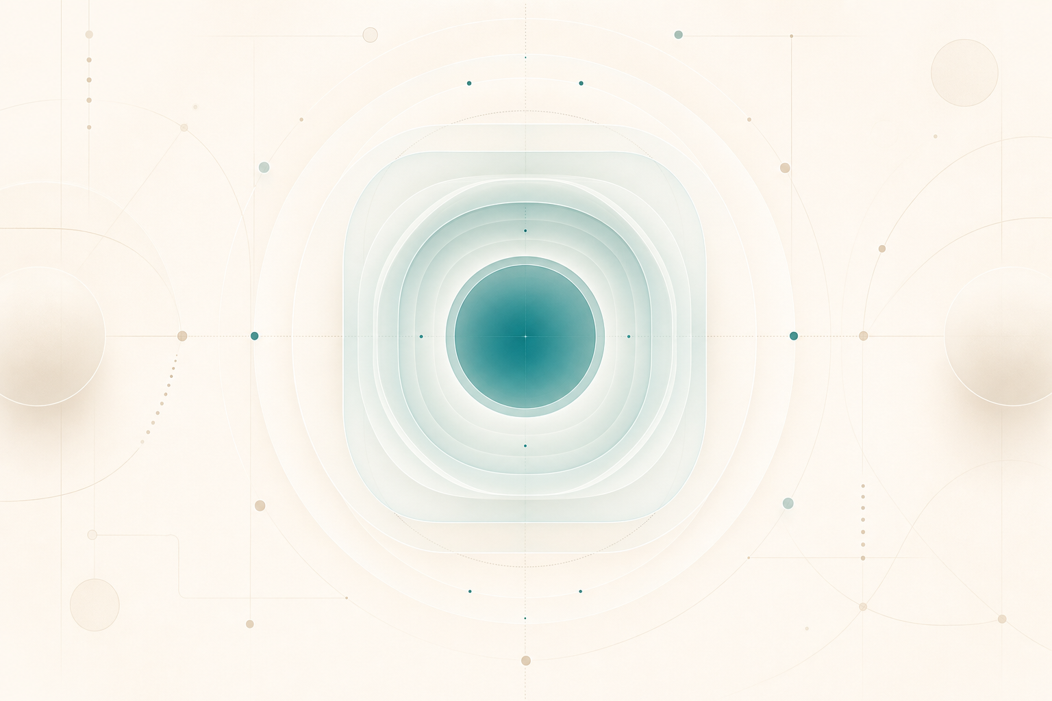 Developer deep work focus — concentric rings converging on a central point, representing the depth of flow state